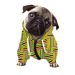 Ghana Kente Pattern Print Dog Zip Up Hoodie