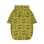 Ghana Kente Pattern Print Dog Zip Up Hoodie