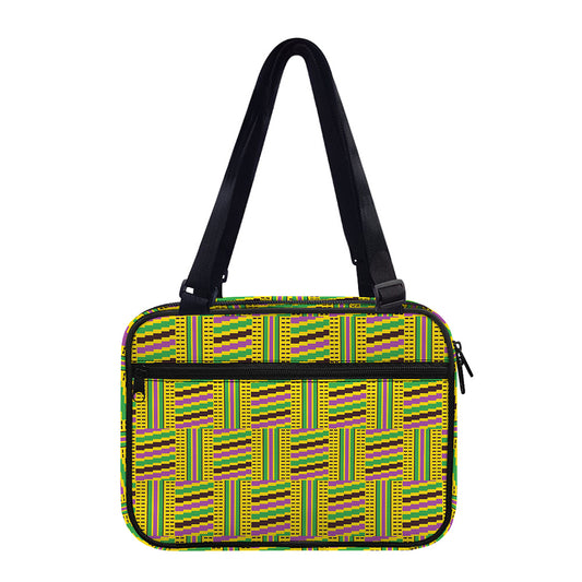 Ghana Kente Pattern Print Double Strap Bible Bag