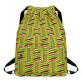 Ghana Kente Pattern Print Drawstring Backpack