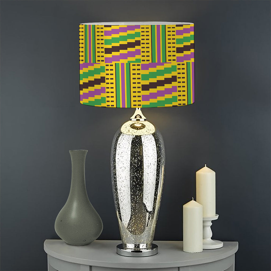 Ghana Kente Pattern Print Drum Lamp Shade