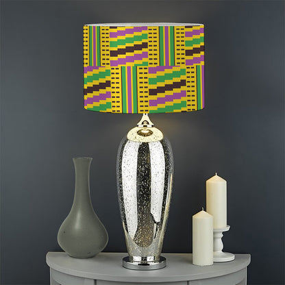 Ghana Kente Pattern Print Drum Lamp Shade