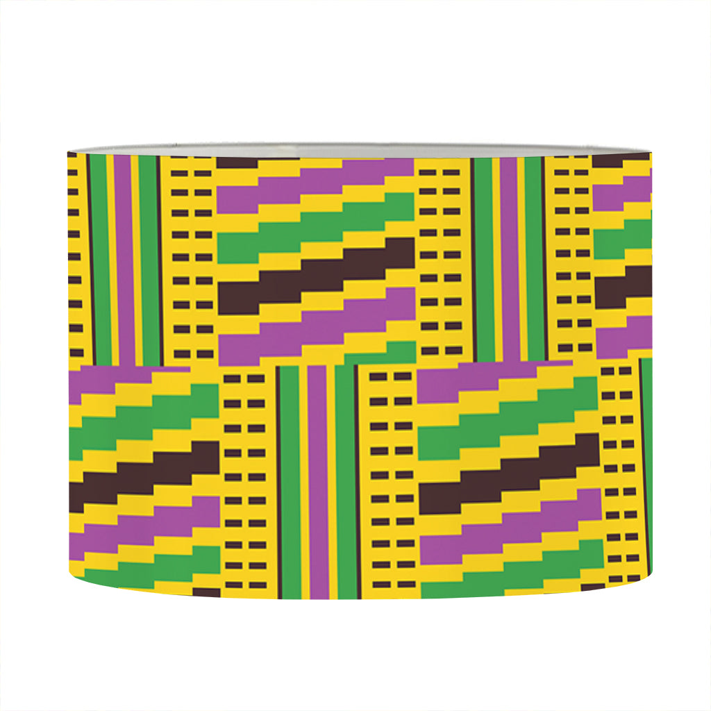 Ghana Kente Pattern Print Drum Lamp Shade