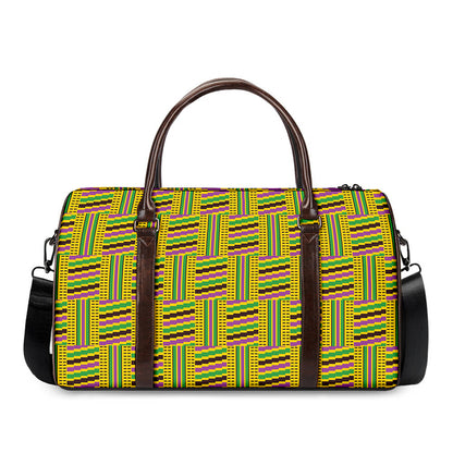 Ghana Kente Pattern Print Duffle Bag