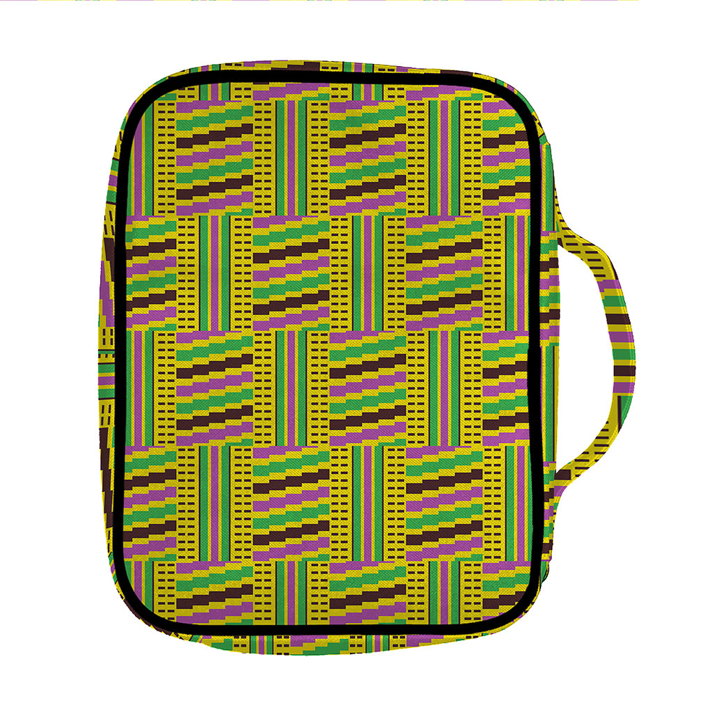 Ghana Kente Pattern Print Front Pocket Bible Bag