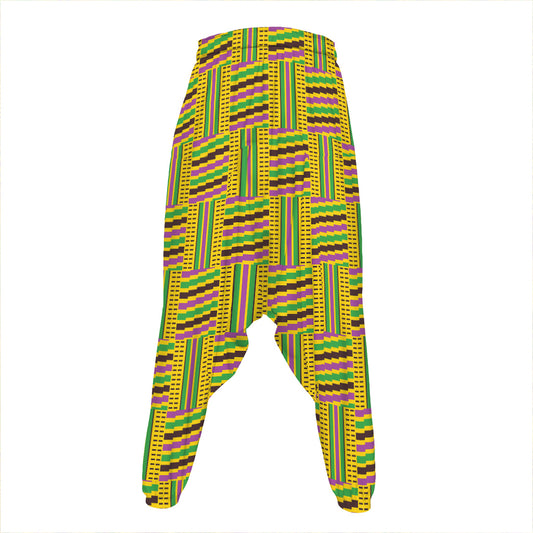 Ghana Kente Pattern Print Hammer Pants