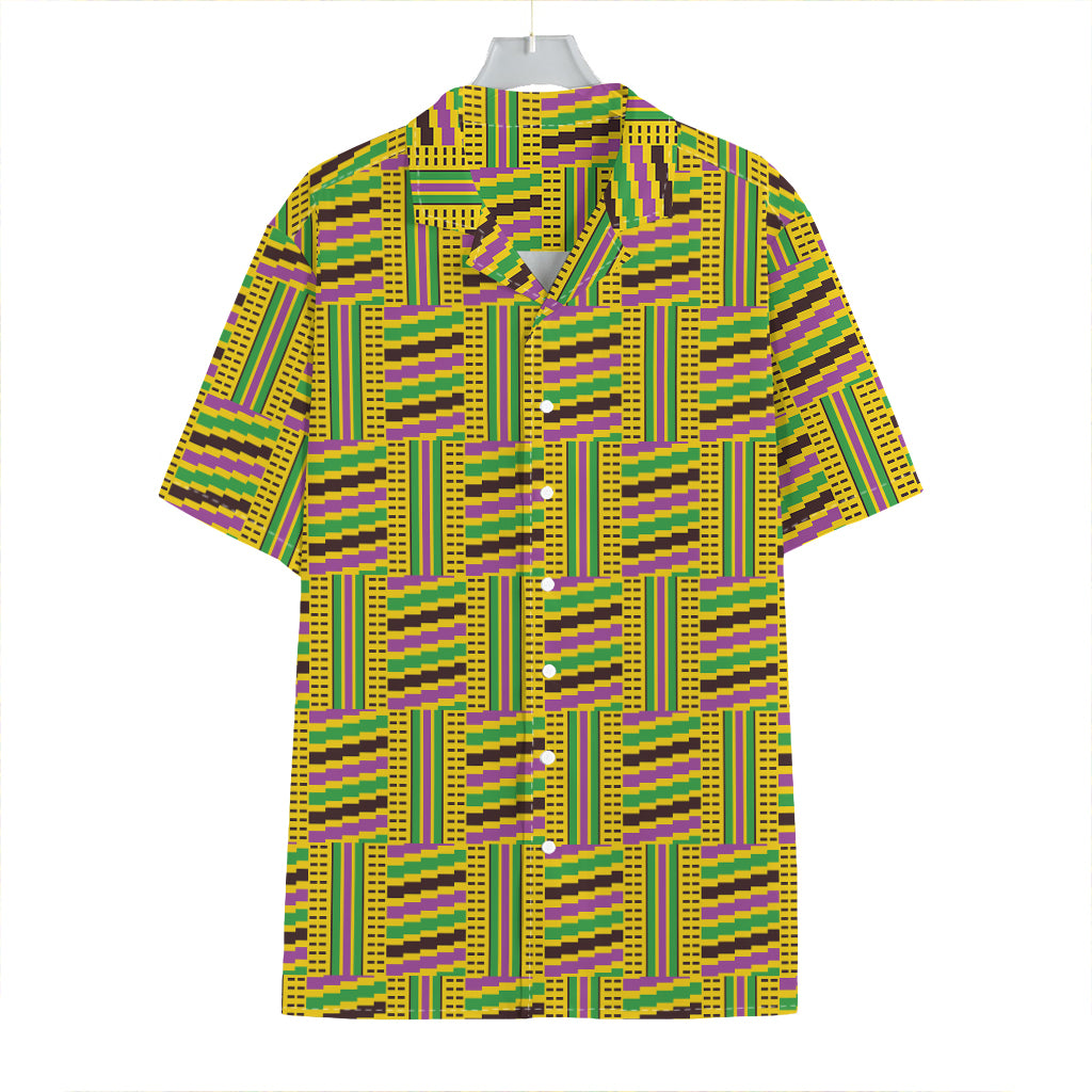 Ghana Kente Pattern Print Hawaiian Shirt