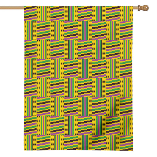 Ghana Kente Pattern Print House Flag
