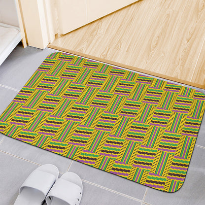 Ghana Kente Pattern Print Indoor Door Mat
