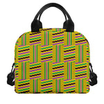 Ghana Kente Pattern Print Insulated Lunch Bag
