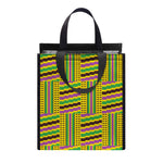 Ghana Kente Pattern Print Insulated Lunch Tote