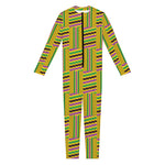 Ghana Kente Pattern Print Jumpsuit