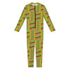 Ghana Kente Pattern Print Jumpsuit