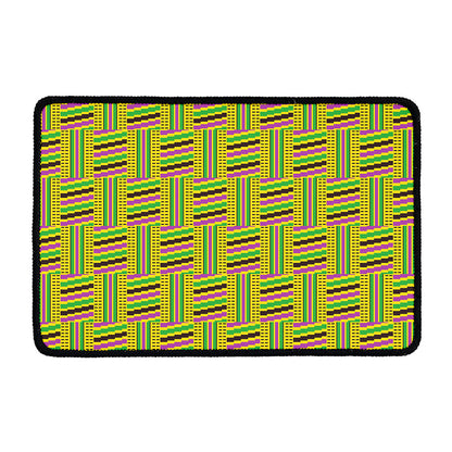 Ghana Kente Pattern Print Kitchen Mat