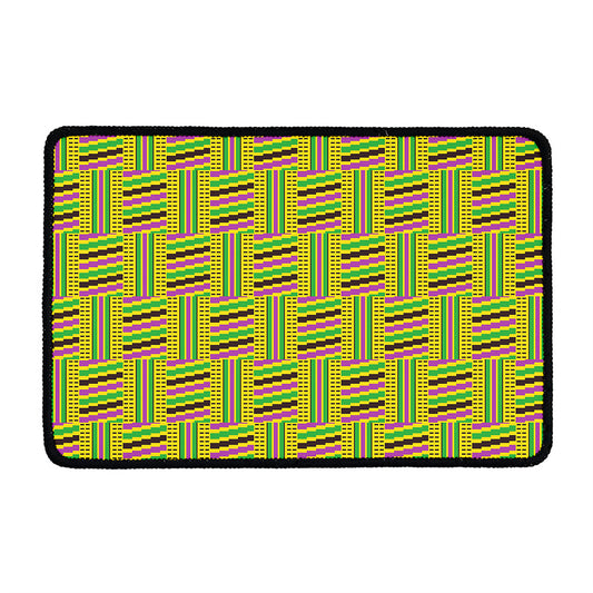 Ghana Kente Pattern Print Kitchen Mat
