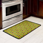 Ghana Kente Pattern Print Kitchen Mat