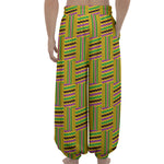 Ghana Kente Pattern Print Lantern Pants