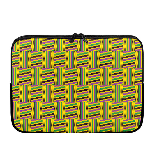 Ghana Kente Pattern Print Laptop Sleeve