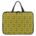 Ghana Kente Pattern Print Laptop Sleeve With Handle