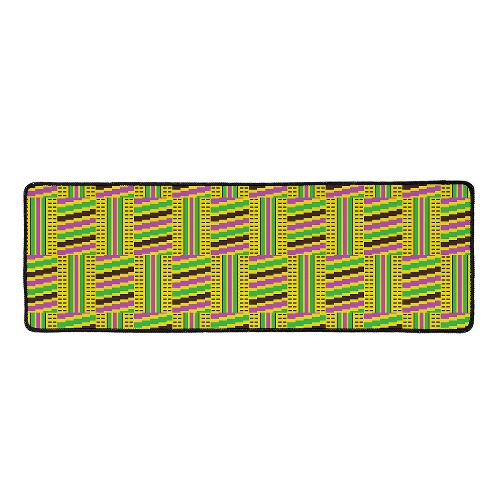 Ghana Kente Pattern Print Long Kitchen Mat