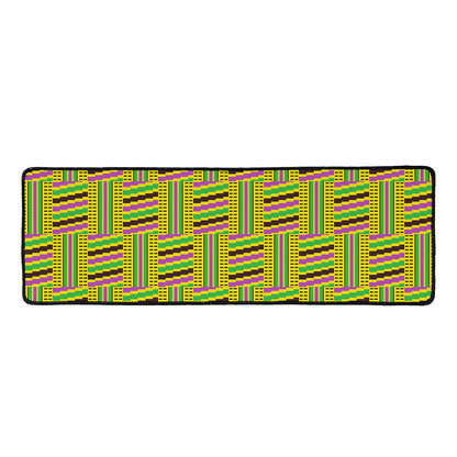 Ghana Kente Pattern Print Long Kitchen Mat