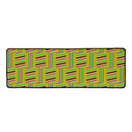 Ghana Kente Pattern Print Long Kitchen Mat