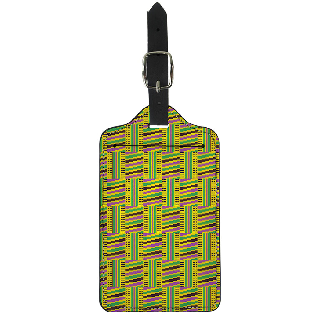 Ghana Kente Pattern Print Luggage Tag