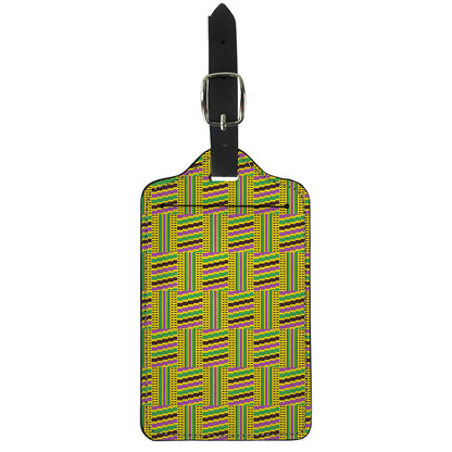 Ghana Kente Pattern Print Luggage Tag