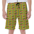 Ghana Kente Pattern Print Men's Beach Shorts