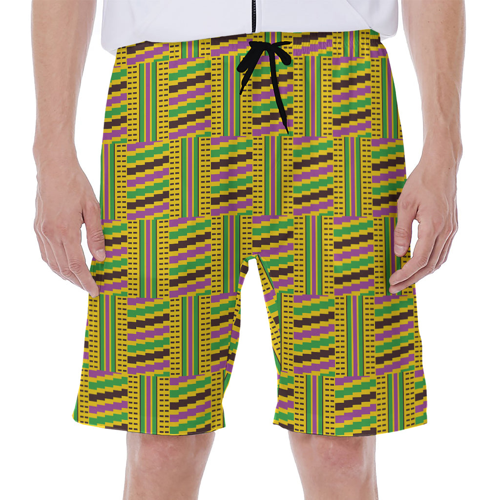 Ghana Kente Pattern Print Men's Beach Shorts