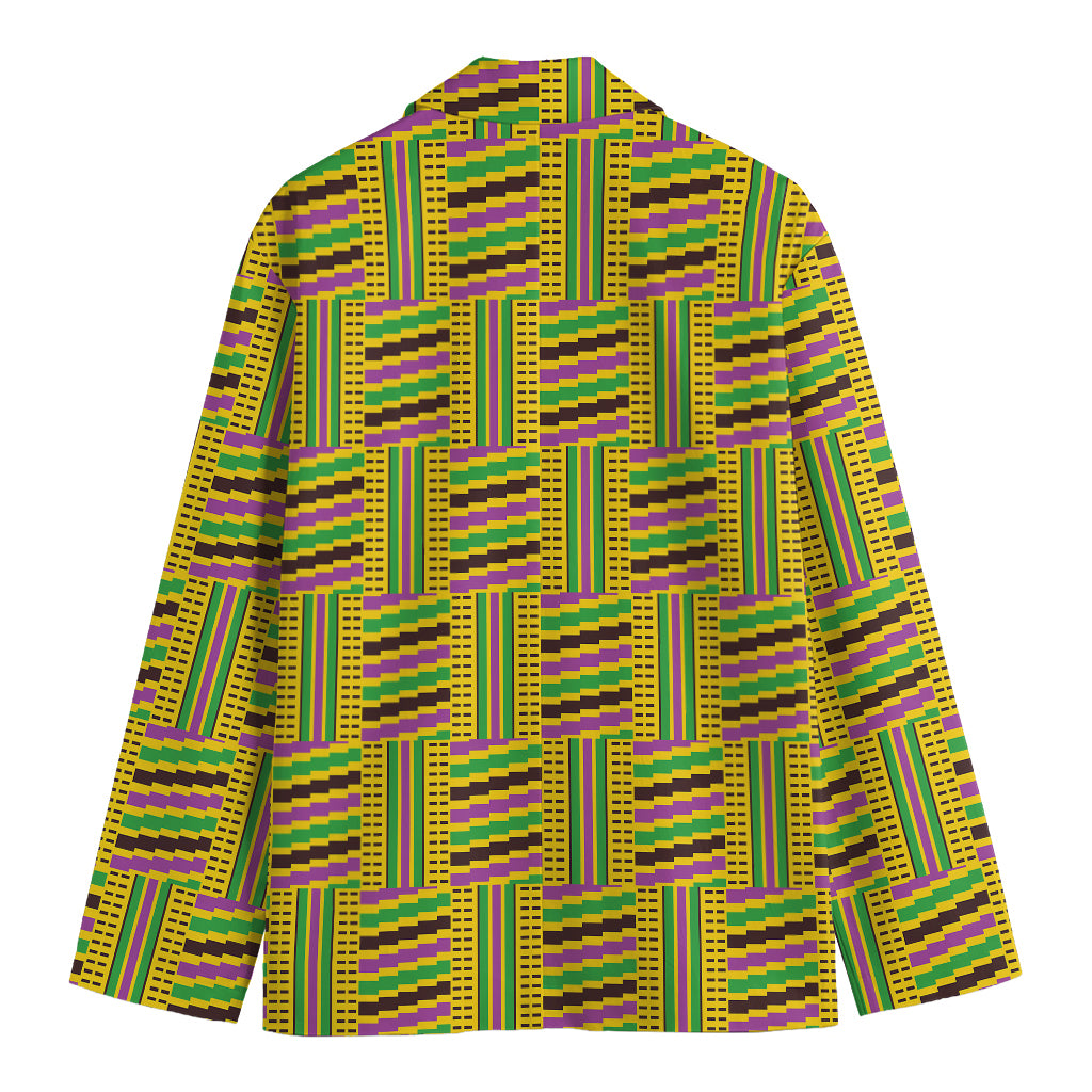 Ghana Kente Pattern Print Men's Blazer
