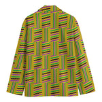 Ghana Kente Pattern Print Men's Blazer