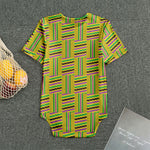 Ghana Kente Pattern Print Men's Bodysuit