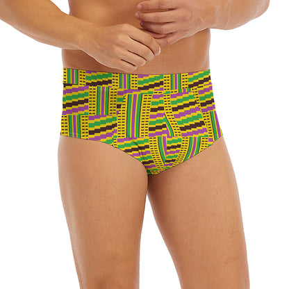 Ghana Kente Pattern Print Men's Briefs