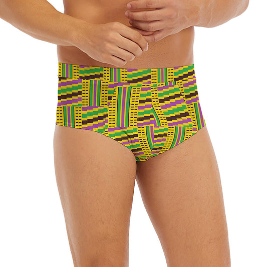 Ghana Kente Pattern Print Men's Briefs
