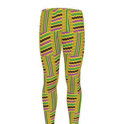 Ghana Kente Pattern Print Men's leggings
