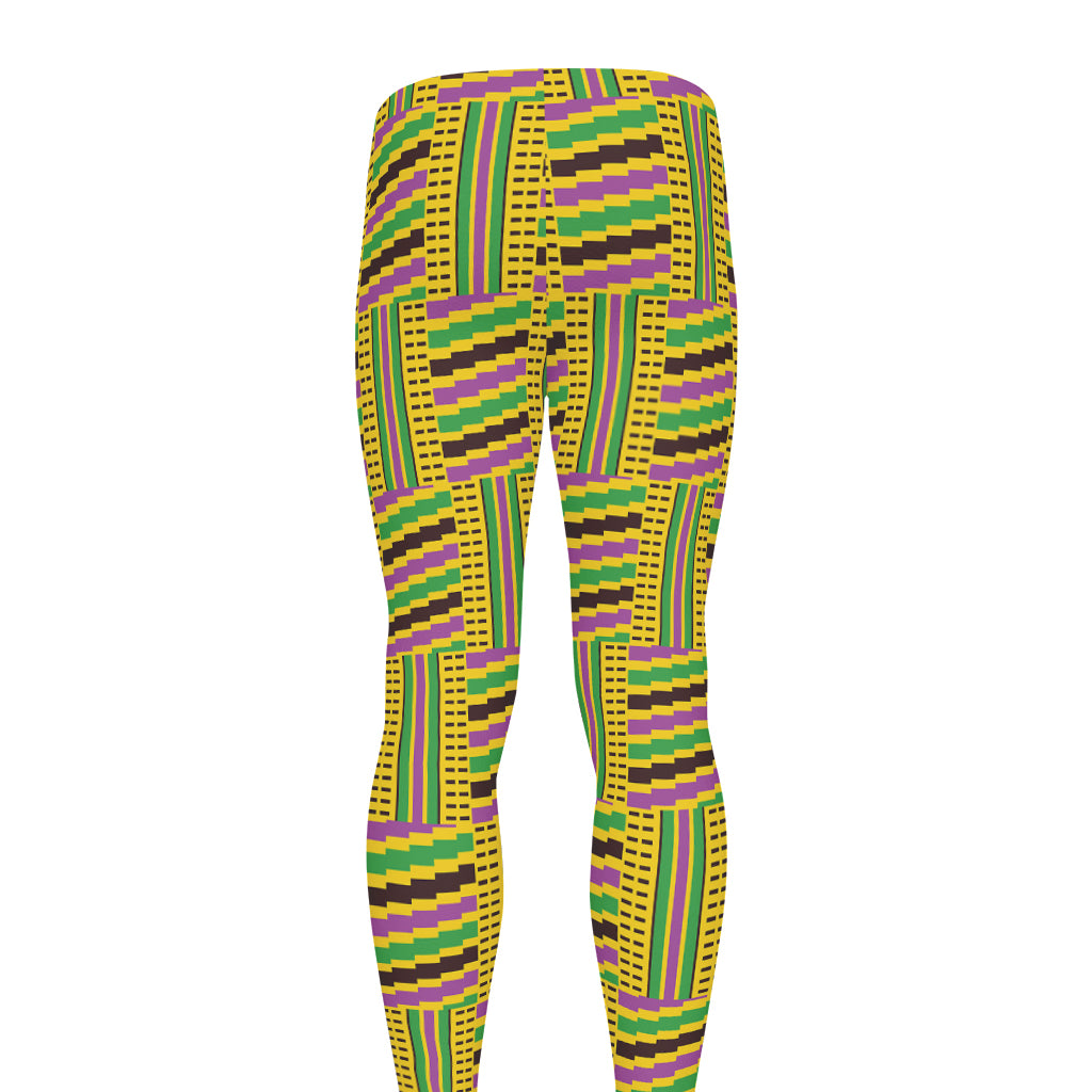 Ghana Kente Pattern Print Men's leggings