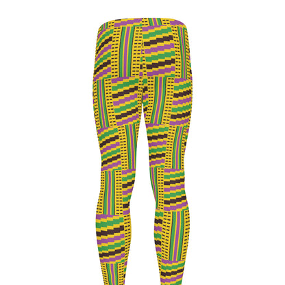 Ghana Kente Pattern Print Men's leggings