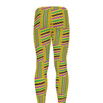 Ghana Kente Pattern Print Men's leggings