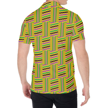 Ghana Kente Pattern Print Men's Shirt