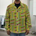 Ghana Kente Pattern Print Men's Shirt Jacket
