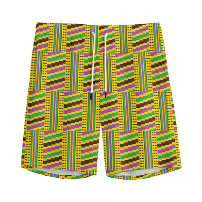Ghana Kente Pattern Print Men's Sports Shorts