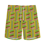 Ghana Kente Pattern Print Men's Sports Shorts