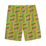 Ghana Kente Pattern Print Men's Sports Shorts