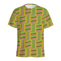 Ghana Kente Pattern Print Men's Athletic T-Shirt