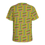 Ghana Kente Pattern Print Men's Sports T-Shirt