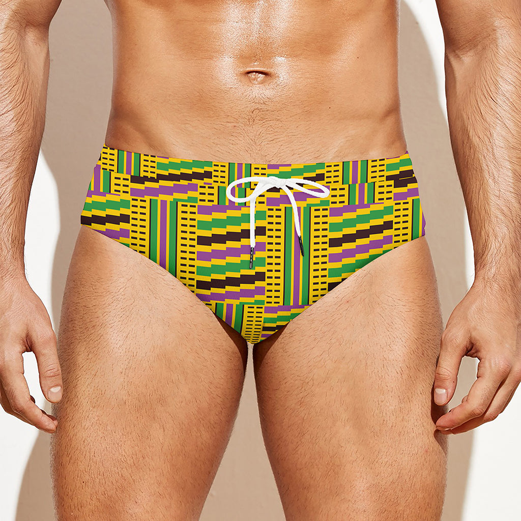 Ghana Kente Pattern Print Men's Swim Briefs