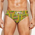 Ghana Kente Pattern Print Men's Swim Briefs