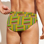 Ghana Kente Pattern Print Men's Swim Briefs