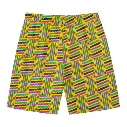 Ghana Kente Pattern Print Men's Swim Trunks